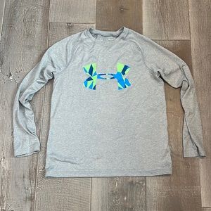 UA Youth Med LS tee
